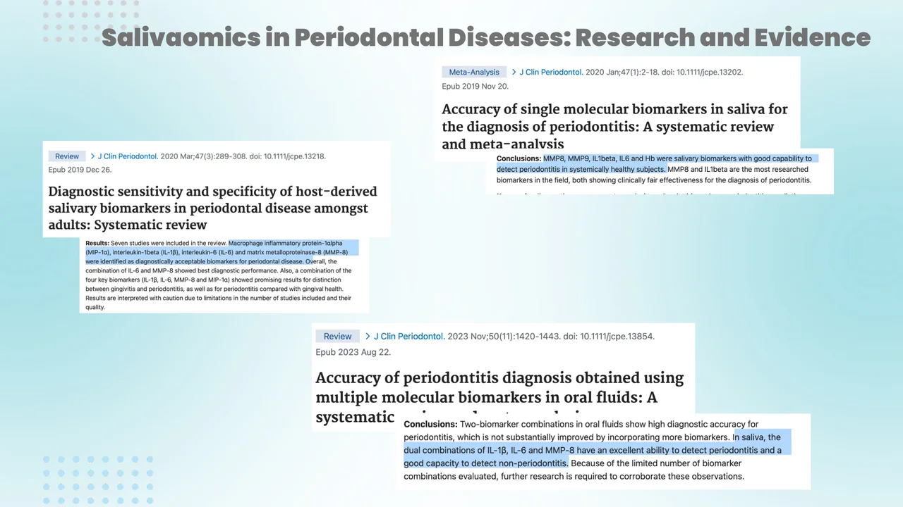 Salivaomics — Evidence slide